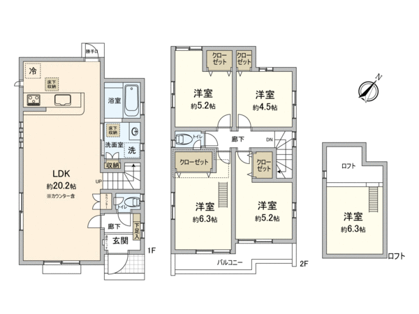 東村山市久米川町1丁目【新築3号棟】 間取り 東村山市久米川町1丁目【新築3号棟】 間取り