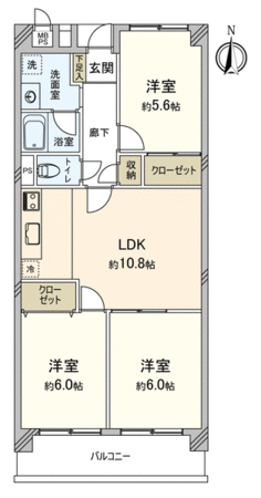 東大和グリーンタウン 2号棟 間取り 東大和グリーンタウン 2号棟 間取り