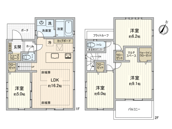 東村山市廻田町1丁目 【新築2号棟】 間取り 東村山市廻田町1丁目 【新築2号棟】 間取り