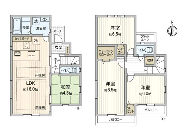 東村山市諏訪町2丁目【新築1号棟】 間取り 東村山市諏訪町2丁目【新築1号棟】 間取り