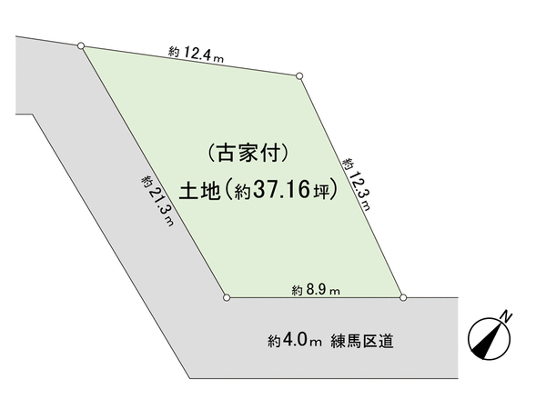 練馬区土支田4丁目 土地 地形図 練馬区土支田4丁目 土地 地形図
