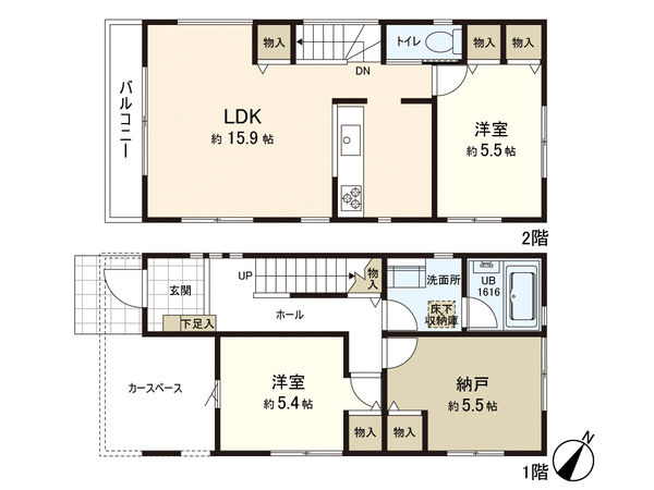練馬区東大泉5丁目 新築戸建3号棟 間取り 練馬区東大泉5丁目 新築戸建3号棟 間取り