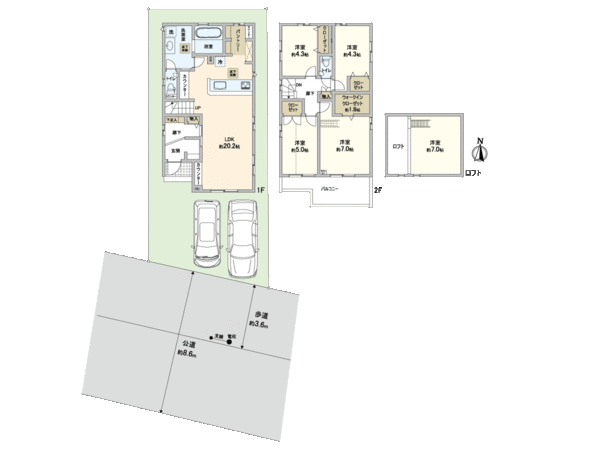 練馬区大泉学園町5丁目 新築戸建 3号棟 間取り 練馬区大泉学園町5丁目 新築戸建 3号棟 間取り