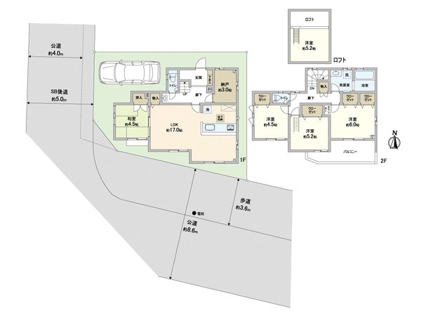 練馬区大泉学園町5丁目 新築戸建 5号棟 間取り 練馬区大泉学園町5丁目 新築戸建 5号棟 間取り