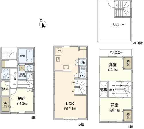 新座市北野1丁目新築戸建 間取り 新座市北野1丁目新築戸建 間取り