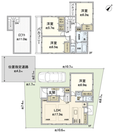 志木市中宗岡5丁目新築戸建 間取り 志木市中宗岡5丁目新築戸建 間取り
