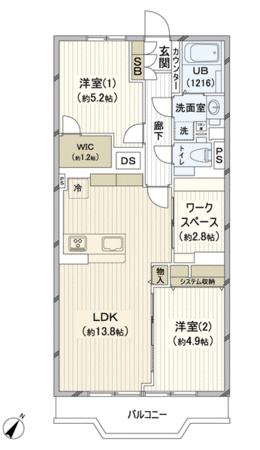 志木ニュータウン南の森弐番街 9号棟 間取り 志木ニュータウン南の森弐番街 9号棟 間取り