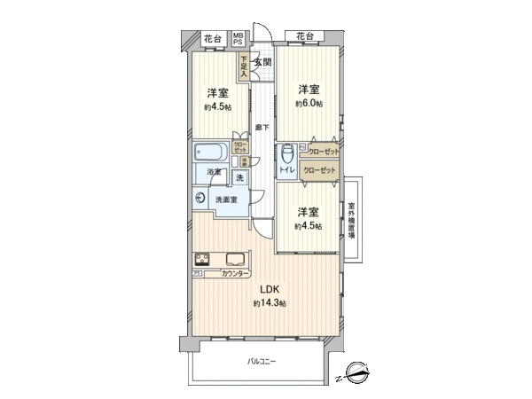 クリオ西高島平参番館 間取り クリオ西高島平参番館 間取り