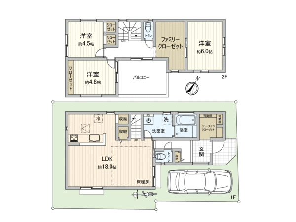 板橋区赤塚8丁目新築1号棟 間取り 板橋区赤塚8丁目新築1号棟 間取り