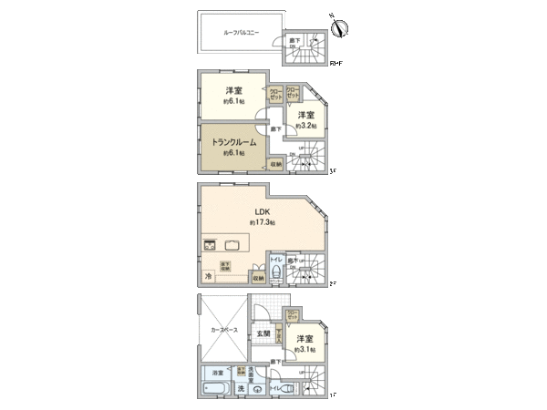 新座市野火止8丁目新築1号棟 間取り 新座市野火止8丁目新築1号棟 間取り