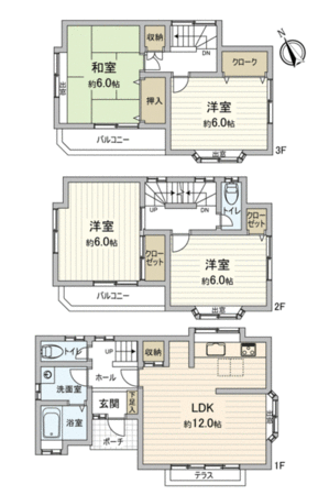 川越市岸町1丁目 戸建 間取り 川越市岸町1丁目 戸建 間取り