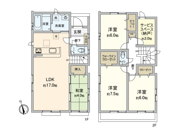 川越市石原町8期 新築戸建2号棟 間取り 川越市石原町8期 新築戸建2号棟 間取り
