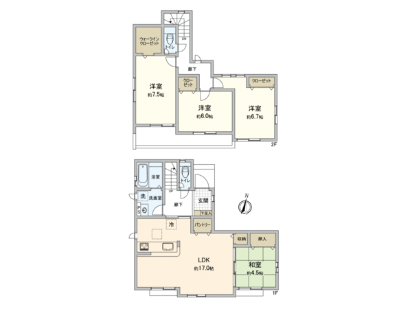 川越市吉田7期 新築戸建1号棟 間取り 川越市吉田7期 新築戸建1号棟 間取り