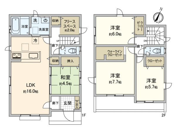 川越市小堤5期 新築戸建2号棟 間取り 川越市小堤5期 新築戸建2号棟 間取り