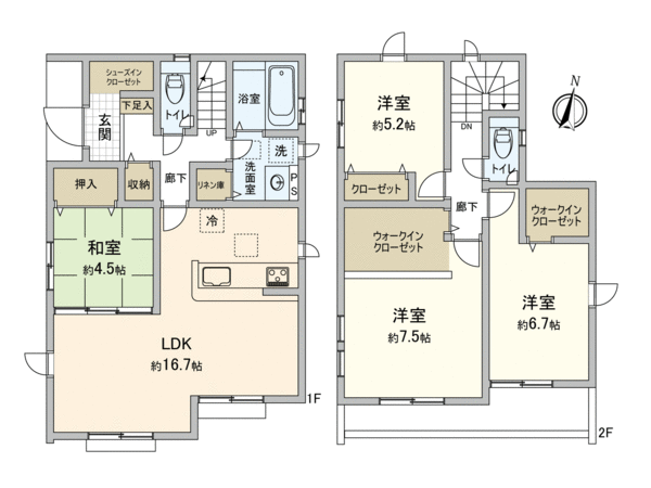 川越市小堤5期 新築戸建1号棟 間取り 川越市小堤5期 新築戸建1号棟 間取り