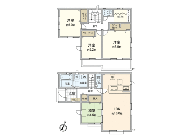 川越市小堤6期 新築戸建1号棟 間取り 川越市小堤6期 新築戸建1号棟 間取り