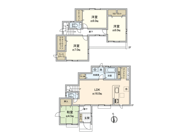 川越市菅間 新築戸建2号棟 間取り 川越市菅間 新築戸建2号棟 間取り