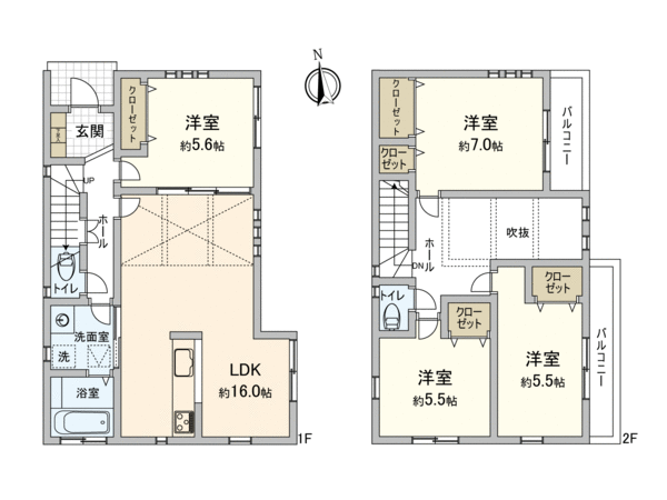 川越市霞ケ関北1丁目 新築戸建 間取り 川越市霞ケ関北1丁目 新築戸建 間取り
