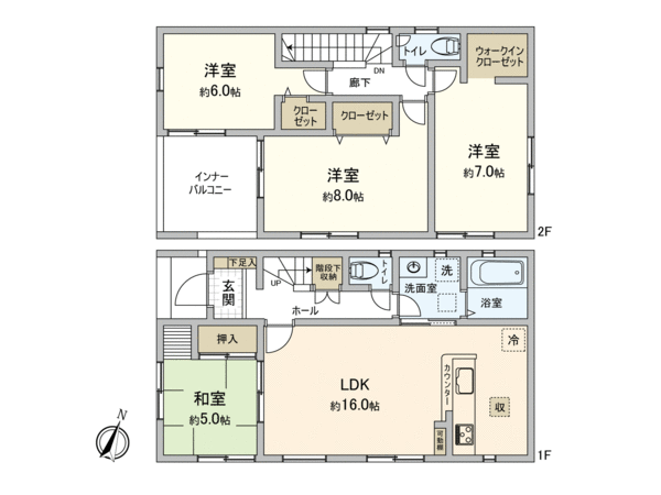川越市寺尾21-2期 1号棟 間取り 川越市寺尾21-2期 1号棟 間取り