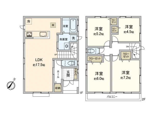 川越市砂第2 新築戸建3号棟 間取り 川越市砂第2 新築戸建3号棟 間取り