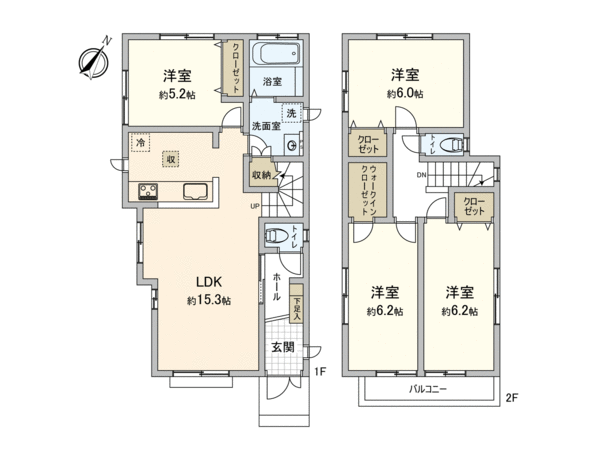 川越市砂第2 新築戸建1号棟 間取り 川越市砂第2 新築戸建1号棟 間取り
