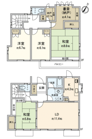 川越市伊勢原町1丁目 戸建 間取り 川越市伊勢原町1丁目 戸建 間取り