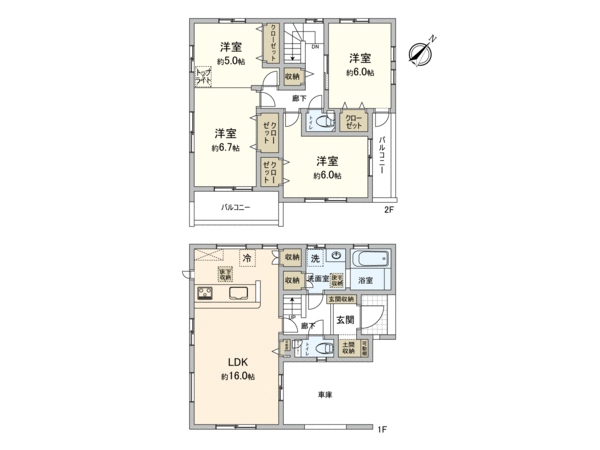 川越市砂新田3丁目 新築戸建 間取り 川越市砂新田3丁目 新築戸建 間取り
