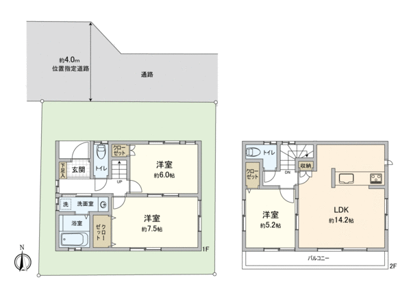 川越市的場 新築戸建 間取り 川越市的場 新築戸建 間取り