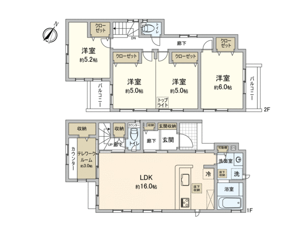 川越市今成3丁目 新築戸建6号棟 間取り 川越市今成3丁目 新築戸建6号棟 間取り