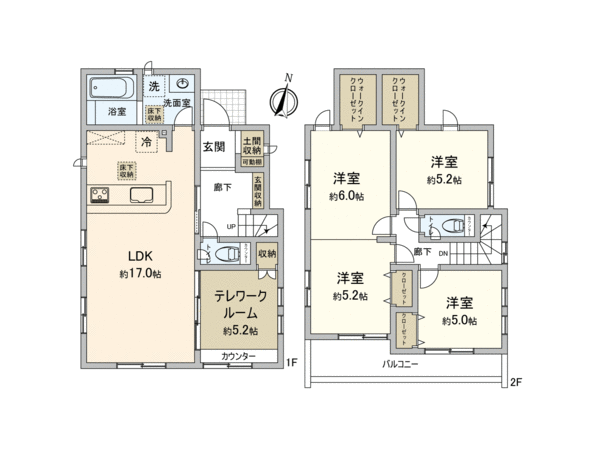 川越市今成3丁目 新築戸建3号棟 間取り 川越市今成3丁目 新築戸建3号棟 間取り