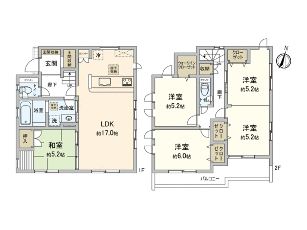 川越市今成3丁目 新築戸建1号棟 間取り 川越市今成3丁目 新築戸建1号棟 間取り