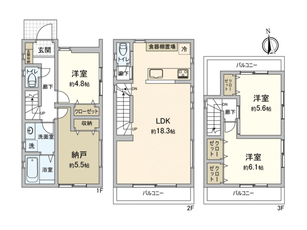 川越市松江町1丁目 新築戸建 間取り 川越市松江町1丁目 新築戸建 間取り