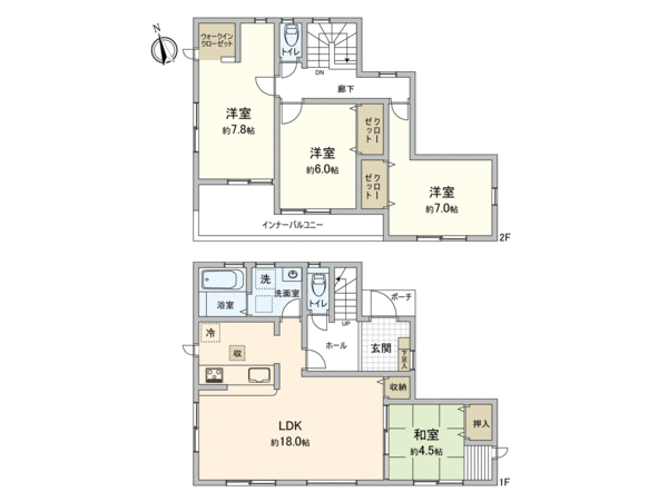 川越市霞ケ関東5丁目 新築戸建1号棟 間取り 川越市霞ケ関東5丁目 新築戸建1号棟 間取り