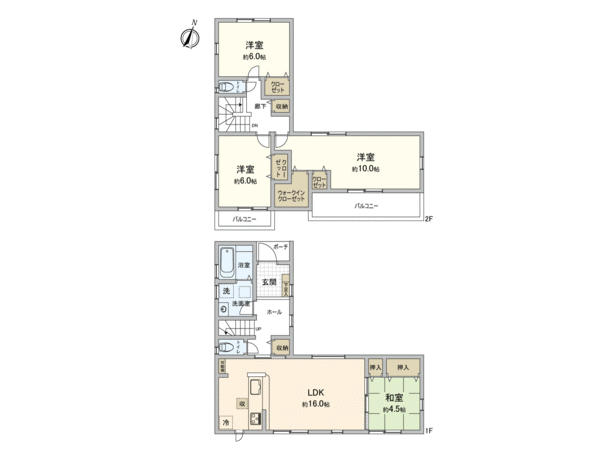 川越市上戸 新築戸建1号棟 間取り 川越市上戸 新築戸建1号棟 間取り