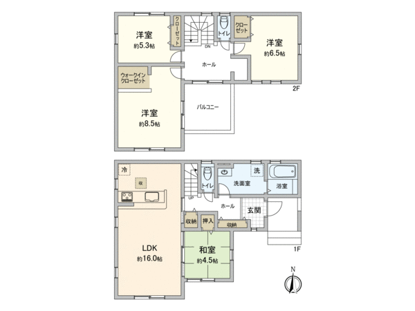 川越市上戸 新築戸建1号棟 間取り 川越市上戸 新築戸建1号棟 間取り