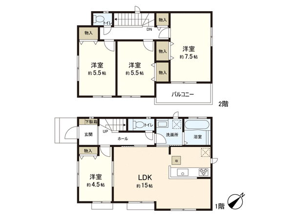 林三丁目新築戸建 A号棟 間取り 林三丁目新築戸建 A号棟 間取り