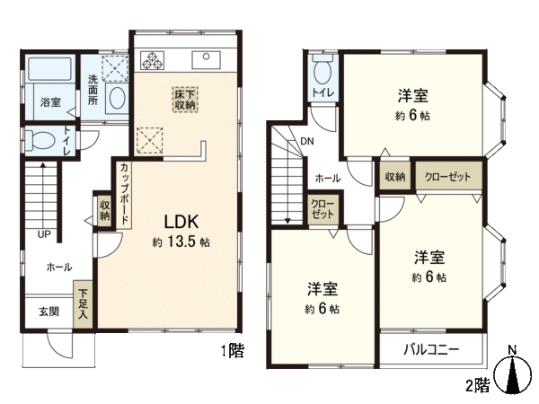 所沢市上新井5丁目 戸建 間取り 所沢市上新井5丁目 戸建 間取り