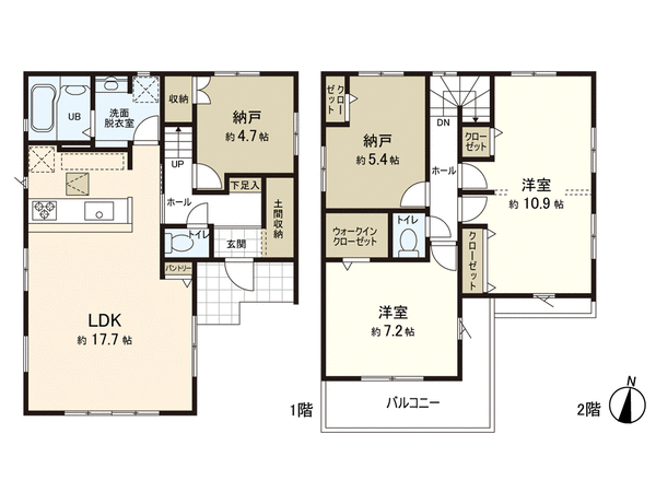 上新井4丁目 新築戸建 間取り 上新井4丁目 新築戸建 間取り