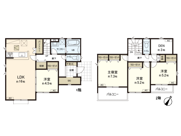 所沢市中富南4丁目 新築戸建 間取り 所沢市中富南4丁目 新築戸建 間取り