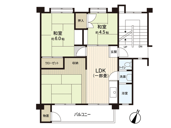 久米川駅東住宅 20号棟 間取り 久米川駅東住宅 20号棟 間取り