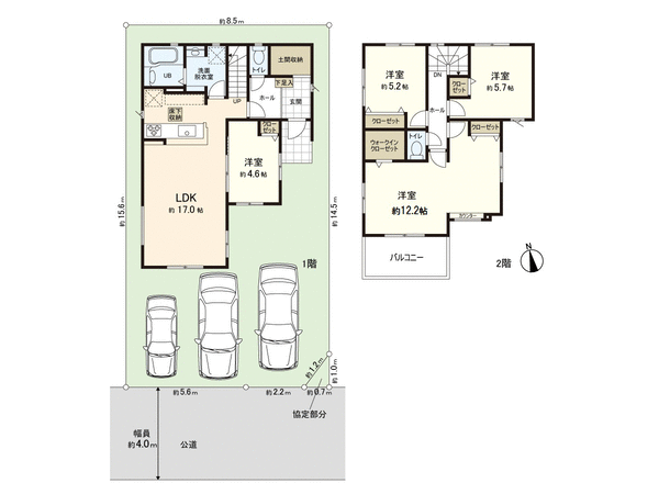所沢市上新井5丁目 新築戸建 1号棟 間取り 所沢市上新井5丁目 新築戸建 1号棟 間取り
