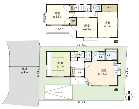所沢市大字上安松 戸建 間取り 所沢市大字上安松 戸建 間取り