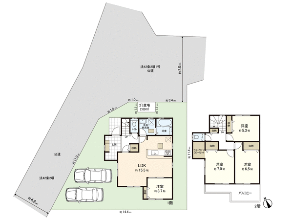 所沢市下安松 新築戸建8期 1号棟 間取り 所沢市下安松 新築戸建8期 1号棟 間取り