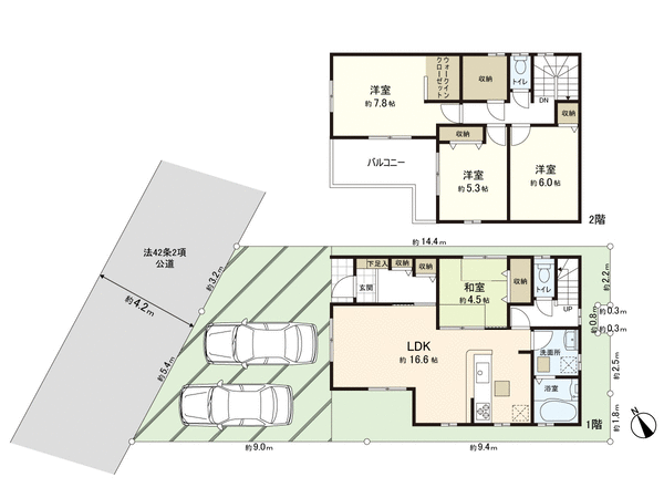 所沢市下安松 新築戸建8期 2号棟 間取り 所沢市下安松 新築戸建8期 2号棟 間取り