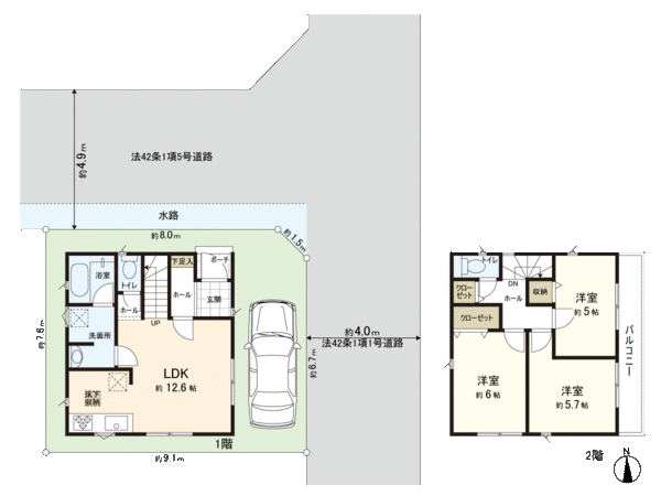 所沢市荒幡第17 新築戸建1号棟 間取り 所沢市荒幡第17 新築戸建1号棟 間取り