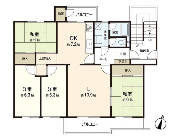 西所沢椿峰ニュータウン 27街区2号棟 間取り 西所沢椿峰ニュータウン 27街区2号棟 間取り