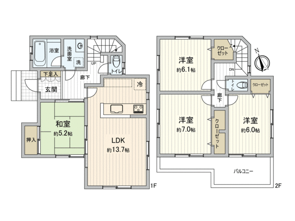 川越市今成4丁目 中古戸建 間取り 川越市今成4丁目 中古戸建 間取り