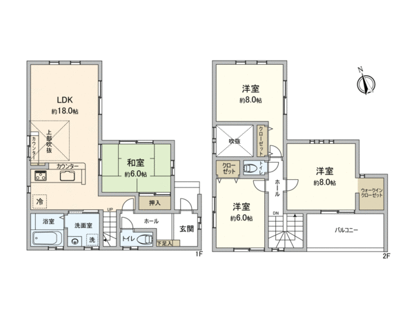 飯能市八幡町1期 1号棟 間取り 飯能市八幡町1期 1号棟 間取り