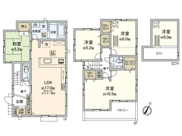 川越市笠幡 新築戸建 3号棟 間取り 川越市笠幡 新築戸建 3号棟 間取り