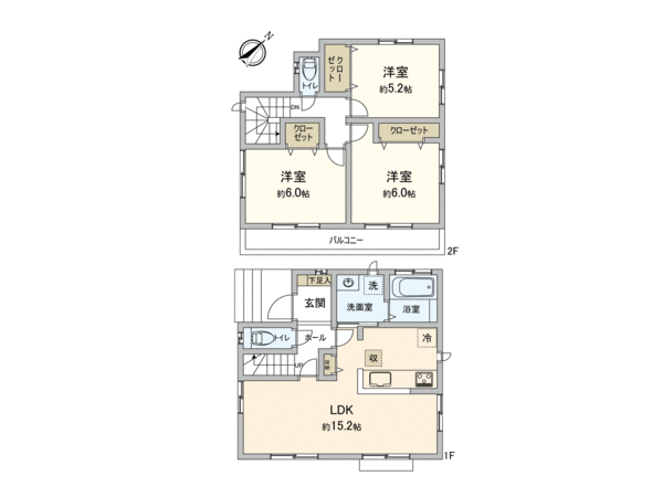狭山市大字水野 1号棟 新築戸建 間取り 狭山市大字水野 1号棟 新築戸建 間取り